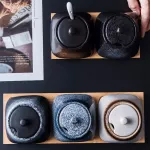 Japanse Retro Seasoning Jar Set Household Condiment Box Salt Shaker Sugar Bowl Kitchen Storage Container Spice Jar Sauce Dish