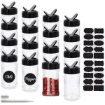 5-25PC SALT and PEPPER SHAKER SPICE Container Plastic Dos Not Contain BPA JAR SET KITCHEN SPICE JAR