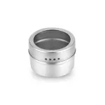 New Magnetic Spice Jars Stainless Steel Cans Spice Jars With Transparent Lid Labels Seasoning Pepper Spices Storage Box