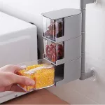 1PC Rotating Seasoning Storage Boxes Spice Jar Condiment Box Spices Storage Wall Hanging Kitchen Organizer Kitchen Accessories