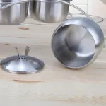 3PCS/Set Bridge Stainless Steel Seasoning Pot Spice Salt Sugar Bowl Pepper Ajinomoto Jar Container Bottle Storage Can