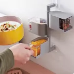 1PC Rotating Seasoning Storage Boxes Spice Jar Condiment Box Spices Storage Wall Hanging Kitchen Organizer Kitchen Accessories