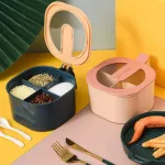 SALT and Pepper Spice Jar with Lid Transparent Seasoning Container Spices Storage Box Pumpkin Spice Boxs Kitchen Canister Sets