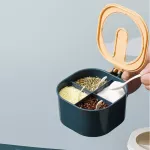 SALT and Pepper Spice Jar with Lid Transparent Seasoning Container Spices Storage Box Pumpkin Spice Boxs Kitchen Canister Sets