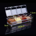 4box Kitchen Seasoning Bottle Set Salt Box Sugar Pot Pepper Jar Spice Containers Condiment Racks Dish Plastic Storage Box Case