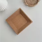 Nordic Style Beech Wooden Spiral Square Shape Jewelry Tray Candle Holder Storage Rack Home Organizer Decoration Accessories