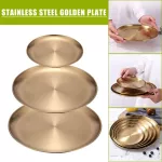 Stainless Steel Golden Plate Destern Food Plate Food Tray Opp Bags Need to Be Wrapped in Foam Three Sizes