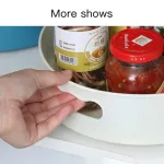 New 360 Rotating Tray for Spice Jar Snack Food Tray Bathroom Storage Kitchen Storage Continers Non Slip Cosmetics Organizer