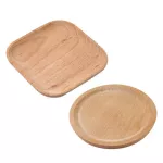Innovative Wooden Platter Tray Round Square Small Plate Wood Baking Tools