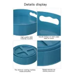 New 360 Rotating Tray for Spice Jar Snack Food Tray Bathroom Storage Kitchen Storage Continers Non Slip Cosmetics Organizer