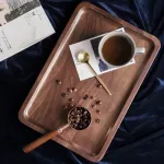 1pcs Wood Serving Tray Round Square Breakfast Snack Bread Dessert Cake Plate Food Storage Dish for Hotel Home Serving Tay