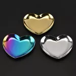 Nordic Home Decoration Accessories Serving Tray Metal Heart-Shaped Ring Necklace Jewelry Storage Organizer