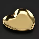 Nordic Home Decoration Accessories Serving Tray Metal Heart-Shaped Ring Necklace Jewelry Storage Organizer