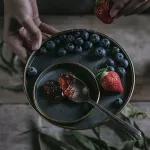 JINSERTA VINTAGE ROUND METAL RETRAY RETRO Bread Dish Storage Dinner Plates Tableware Kitchen for Home