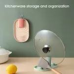 Nordic Pan Cover Storage Rack Foldable Wall-Mounted Pot Lid Cooking SPOON HOLDER DRAIN TRAY HOME Organizer Kitchen Accessories