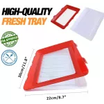 Refrigerator Storage Creative Food Preservation Tray Keeping Fresh Spacer Organizer Elastic Fresh Tray Reusable Storage Containe