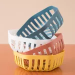 Fruit Basket Container Bowl Metal Wire Basket Kitchen Drain Rack Fruit Vegetable Storage Holder Snack Tray Bowl Table Storage