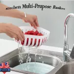 Fruit Basket Container Bowl Metal Wire Basket Kitchen Drain Rack Fruit Vegetable Storage Holder Snack Tray Bowl Table Storage