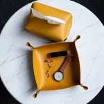 PU Leather Storage Tays Home Decorative Tays for Key Wallet Makeup Desk Storage Box CLH@8