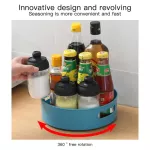 2PCS 360 Rotation Cabinet Organizer Storage Spice Drink Fruit Cosmetic Storage Rack Plastic Turntable for Kitchen Bathroom Room