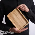 Wooden Bamboo Serving Tray Tea Cup Saucer Trays Fruit Plate Storage Pallet Plate Decoration Japanese Food Rectangular Plate