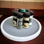 NON-SLIP ROTATINING STORAGE TRAY FRUIT SNACK DRIED STORAGE PLATIFUNIFUNCTICL PLASTIC DESK Organizer for Kitchen Bathroom