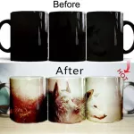 Magic Moon Wolf Mug Color Changing Mugs 11oz Creative Ceramic Tea Coffee Cup Dropshipping