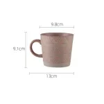 Nordic Ceramic Retro Coffee Mug Creative Office Tea Cup Coarse Pottery Handmade Breakfast Milk Mug Couple Drinkware