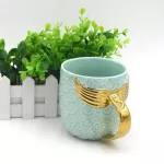 Colorful Beautiful Fish Tail From The Bottom Of My Heart Large Capacity Mermaid Cup Coffee Dog