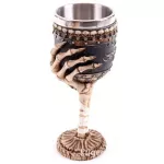 Stainless Steel Double Liner Drinking Skull Mug Resin 3d Skull Tankard Horror Decor Cup Dragon Bone Skull Metal Wine Goblet Cup