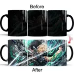 Creative Ceramic Heating Water Temperature-Sensitive Color-Changing Mug One Piece Luffy Movie Surrounding Coffee Water Cup