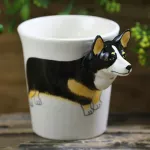 300ml Corgi Dog Mug Cute Coffee Mugs Animal Coffee Cups 3d Cartoon Cup Tazas De Ceramica Creativas