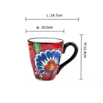 Ceramic Cup Coffee Mugs European Style Household Breakfast Coffee Milk Cups Creative Large-Capacity Hand-Painted Office Tea Mug