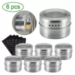 Youool Magnetic Spice Jar Stickers Stainless Steel Spice Cans Storage Container Pepper Seasoning Sprays Kitchen Powder Storage