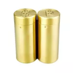 2PCS/ A SET GOLD "SP" Stainless Steel Spice Jar Condiment Set Seasoning Bottles Set Salt Pepper Shakers Spice Cruet Sets