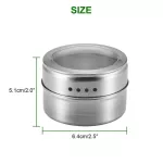 Youool Magnetic Spice Jar Stickers Stainless Steel Spice Cans Storage Container Pepper Seasoning Sprays Kitchen Powder Storage