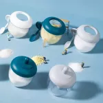 Clear Seasoning Bottle Jar with Cover and Spoon Glass Spice Salt Condiment Storage Container Cruet Honey Pot Oil Brush Bottles