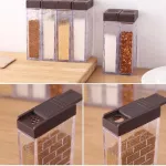 1PCS Spice Jar Seasoning Box 6PCS/Set Kitchen Spice Storage Bottle Jars Transparent PP Salt Pepper Cumin Powder Box Tool