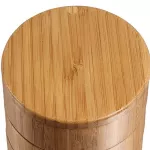 Totally Bamboo Salt Box Bamboo Storage Box With Magnetic Swivel Lid Permanently On Lid