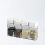 Plastic Transparent Seasoning Bottle Set Kitchen Tools Mini Soy Sauce Vinegar Container Pepper and Salt Shaker SPICE JAR