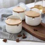 European Creative Ceative Ceramic Flip Seasoning Pot Seasoning Pot Salt Pot Seasoning Pot Kitchen Supplies Pepper Box