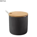 Chinese Style Style Style Style Carmic Seasoning Jar Salt and Pepper Shakers with Cover Kitchen Supplies Seasoning Box