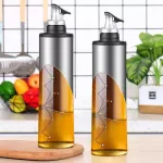 650ml Olive Oil Dispenser Bottle with SPOUT OLIVE OIL VNEGAR CRUET CLER STAINLESS STORAGE STORAGE KITCHCHEN OIL DISPENSER BOTTLE