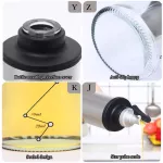 650ml Olive Oil Dispenser Bottle with SPOUT OLIVE OIL VNEGAR CRUET CLER STAINLESS STORAGE STORAGE KITCHCHEN OIL DISPENSER BOTTLE