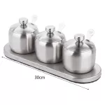 Kitchen 18/8 Stainless Steel Seasoning Continers SPICE JAR SPICE RACKIMENT CRUET BOTTLE SALT PEPPER SUGAR STORAGE ORGA