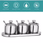 Kitchen 18/8 Stainless Steel Seasoning Continers SPICE JAR SPICE RACKIMENT CRUET BOTTLE SALT PEPPER SUGAR STORAGE ORGA