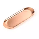 New Colorful Metal Storage Tray Gold Oval Dotted Fruit Plate Small Items Jewelry Display Tray Mirror Storage Tray Home Storage