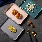 Exactic Creative Multi-Function Rectangular Plastic Serving Tray Kitchen Organizer Home Kitchen Fruit Dessert Tray