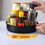 Storage Trays 360 Rotating Storage Box Kitchen Make Organizer Seasoning Container Bathroom Turntable Cosmetic Plate Cabinet Rack