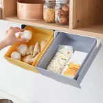 Under-Drawer Storage Boxes Self-Aadhesive Sundries Stationery Statione Box School Pen Holder Case Container Kitchen Desk Organizer